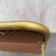 Chaise pliante dorée lafuma velours damier  60/70’s