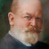 Pastel painting of a 19th century man's portrait