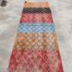 Handwoven coloured wool rug, 295 x 85 cm - R364