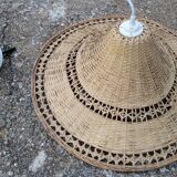 suspension en rotin vintage