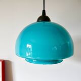 Suspension in blue opaline mushroom design 60s-70s