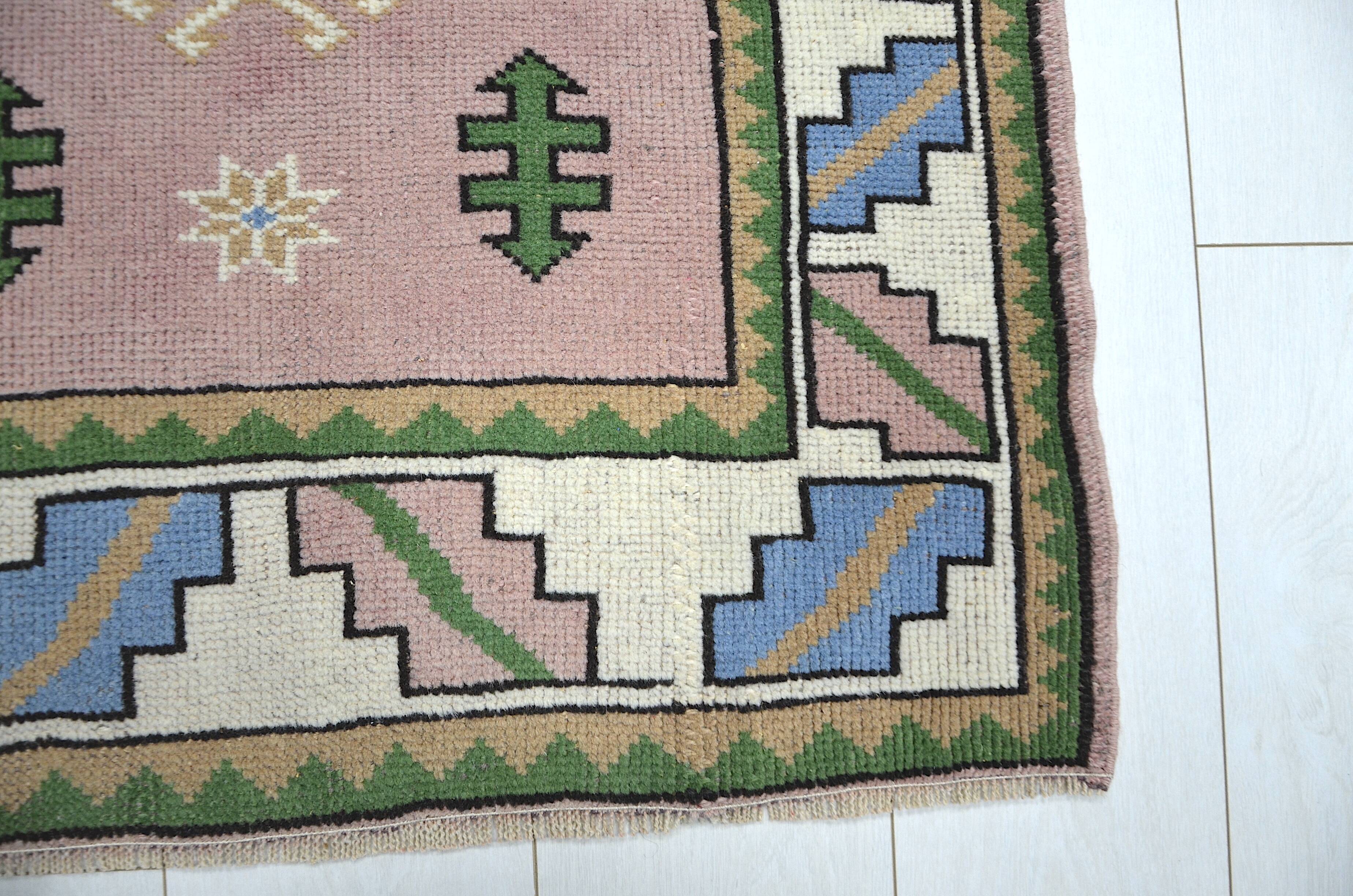 Reddish & Blue Anatolian Runner sku 2296.