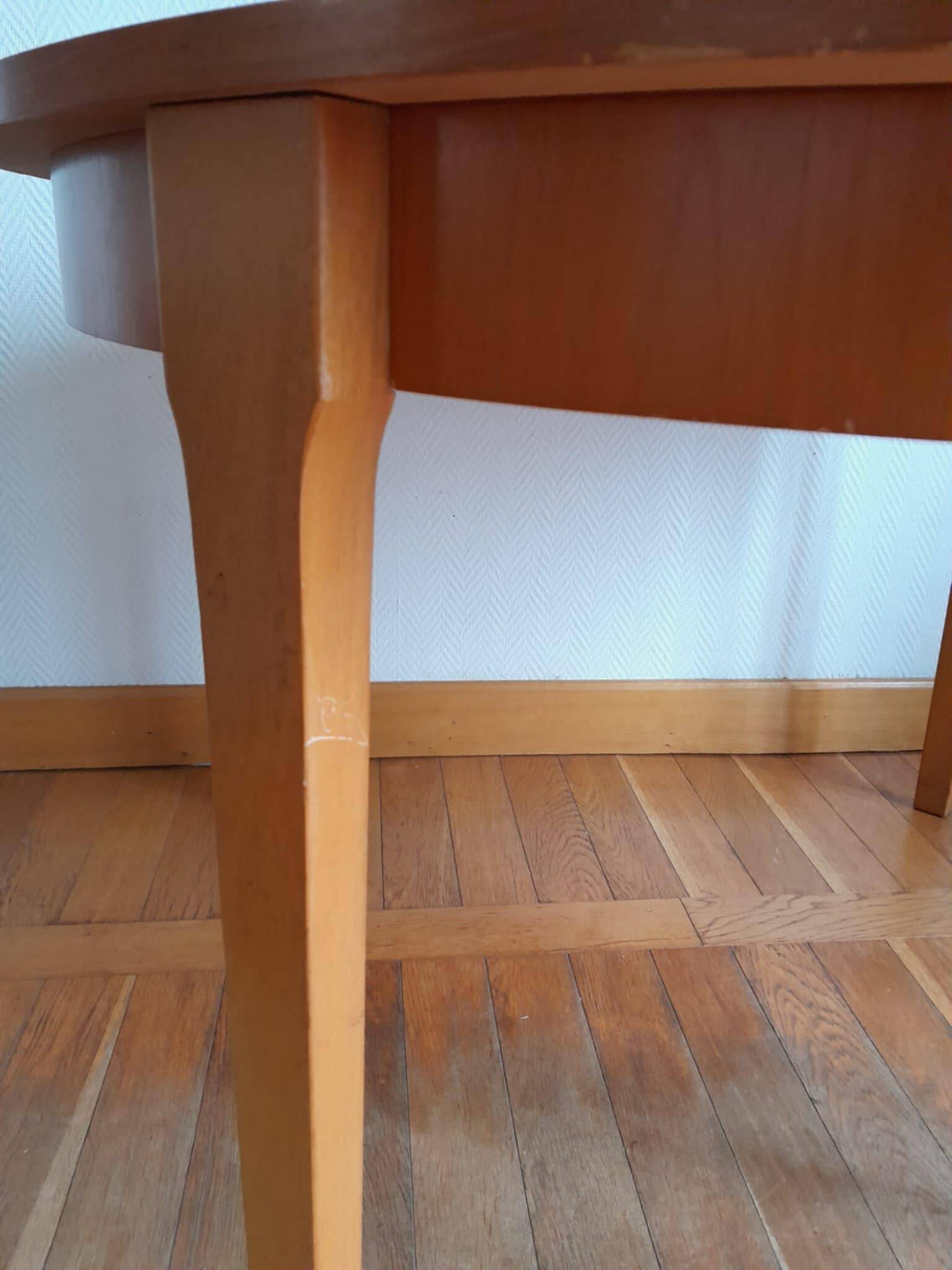 Danish extendable round table 1960