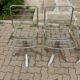 Set of 4 vintage swivel chairs in chrome metal – 1970s Ensem