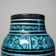Small Safi vase, Moroccan vintage turquoise handcrafted pottery