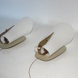 Pair of 50s modernist wall sconces
