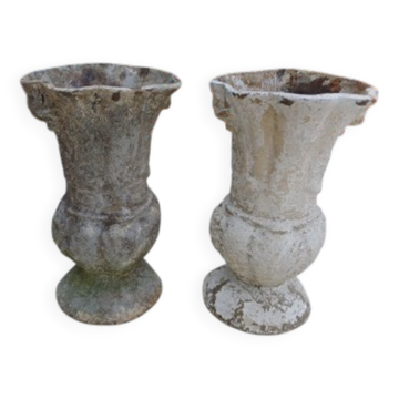 Paire de vases en fonte 1900 de Charleville - Mézières