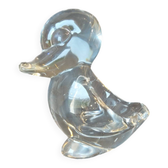 Crystal duck catchall signed – Cristal de Vannes