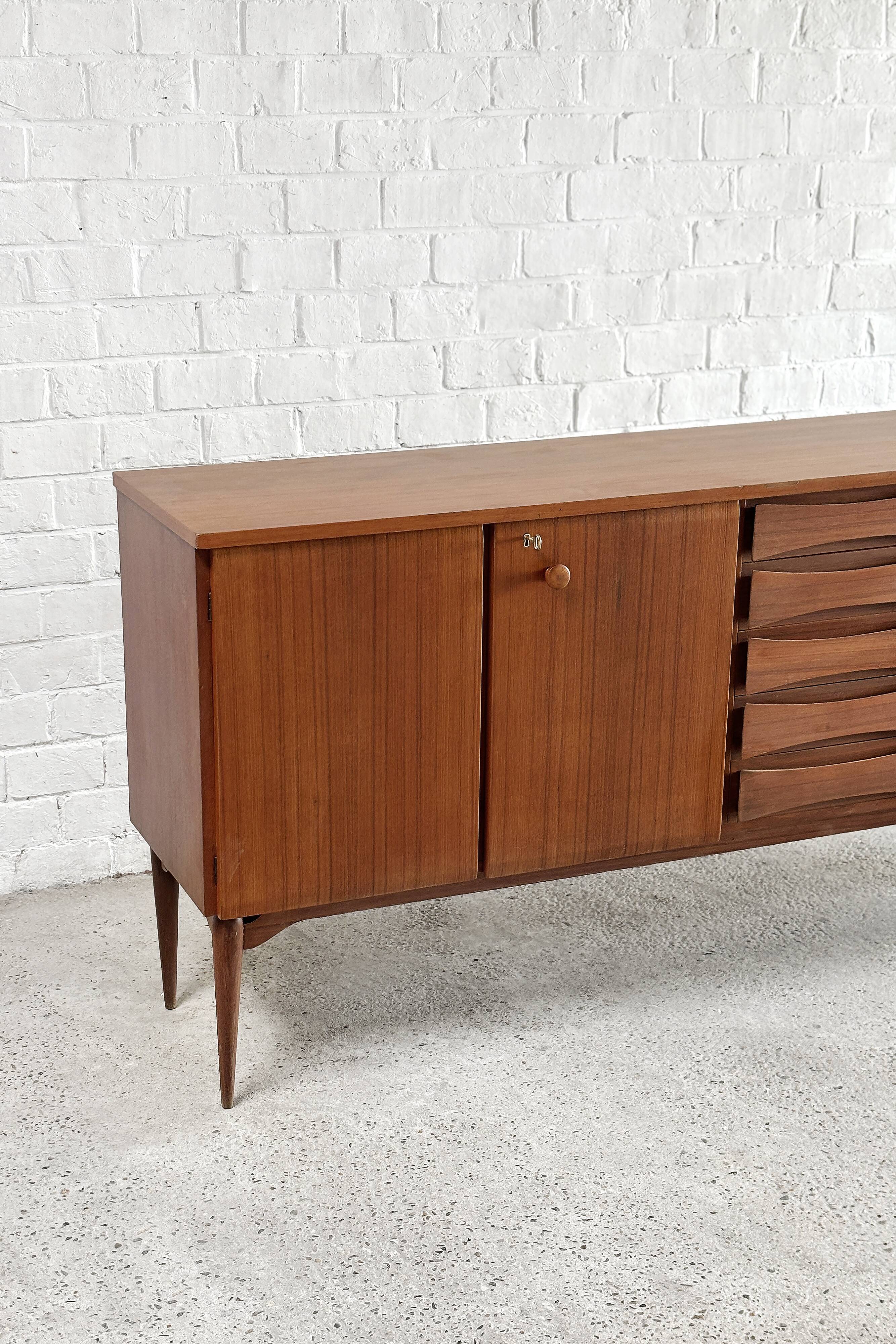 Italian Modernist Teak Sideboard, 1960's