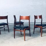 Mid-Century Scandinavian Modern Teak Dining Chairs, Set of 4