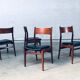 Mid-Century Scandinavian Modern Teak Dining Chairs, Set of 4
