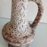 Beige soliflore vase ceramic Fat Lava / vintage 60s-70s