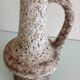 Beige soliflore vase ceramic Fat Lava / vintage 60s-70s