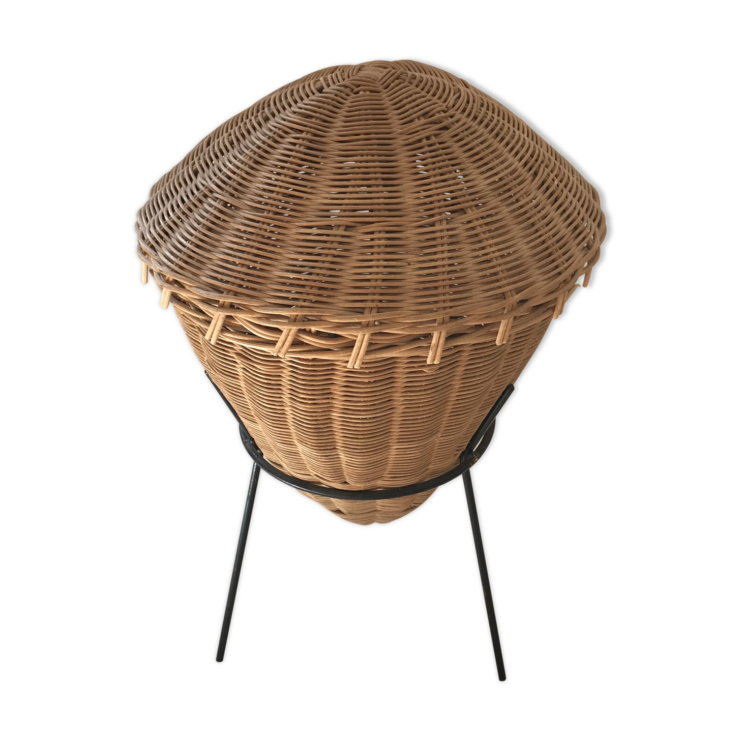 Rattan sewing box
