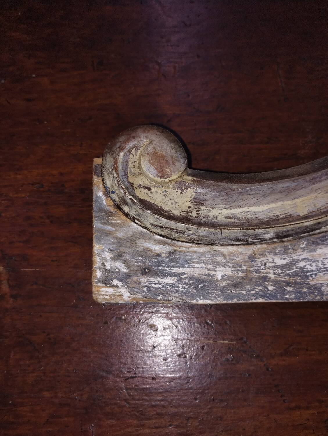 Wooden door pediment