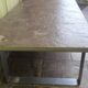 Brutalist coffee table chrome metal and slate Studio Draenert 1970 Germany