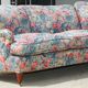 Vintage Howard & Son's London Bridgewater 5-seater fabric corner sofa.