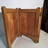 Old oak three-panel fire screen