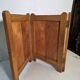 Old oak three-panel fire screen