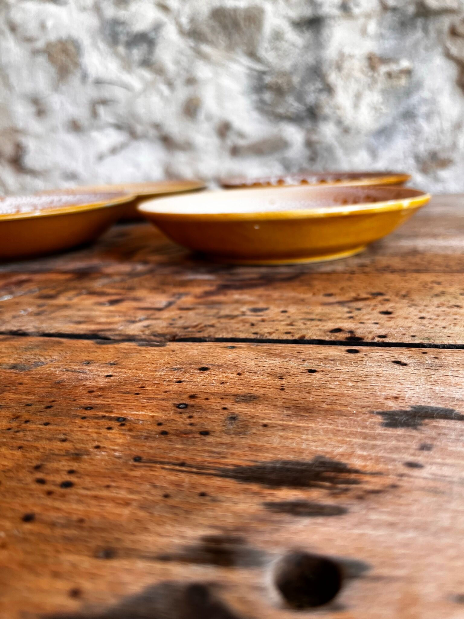 Lot de 4 assiettes creuses Niderviller modèle "Fauve"