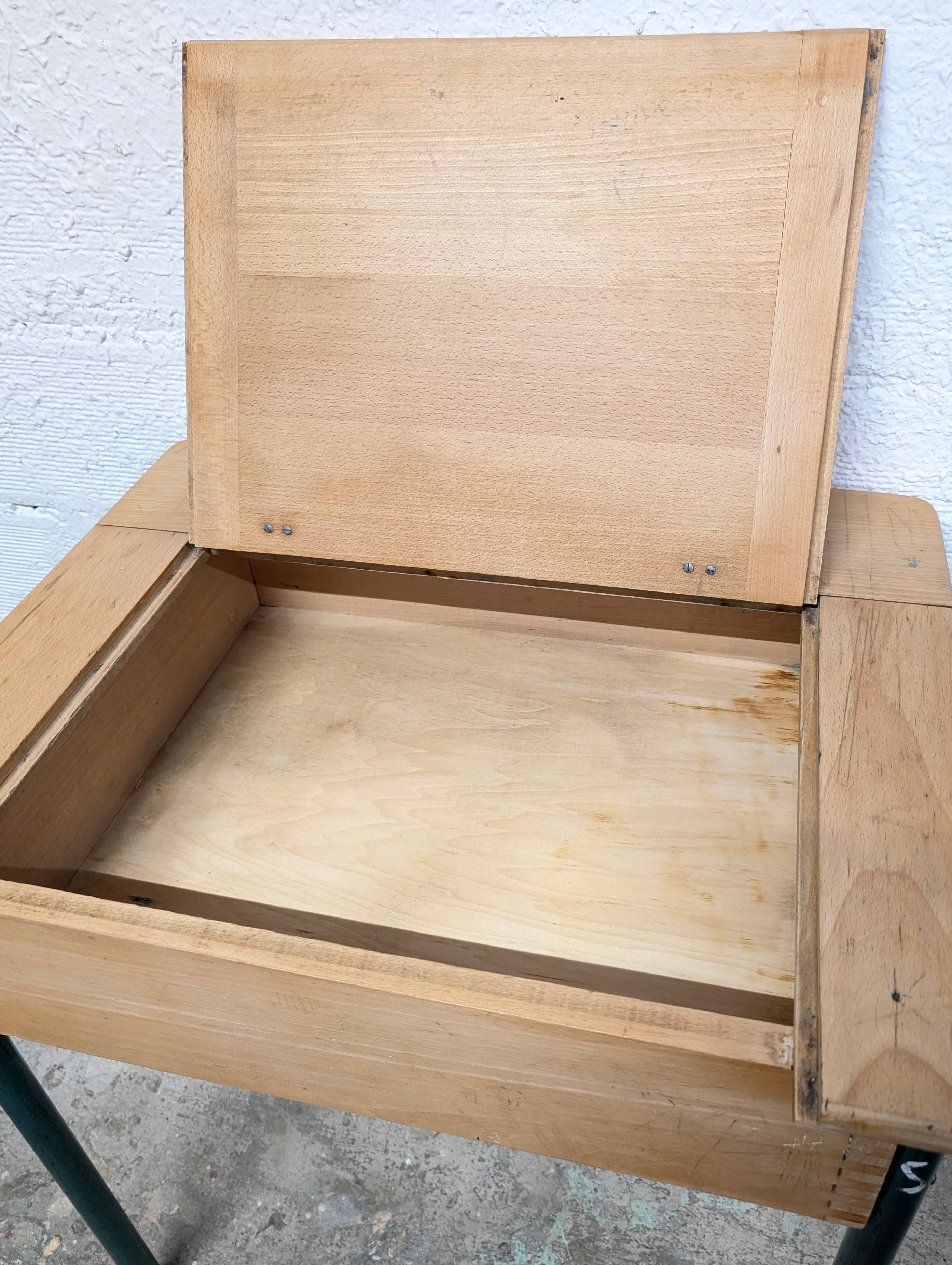 School desk with chest