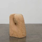 Sculptural folk craft side table