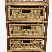 Commode en rotin vintage