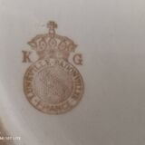 K&G Lunéville Badonviller earthenware bowl Bird-Lyre pattern