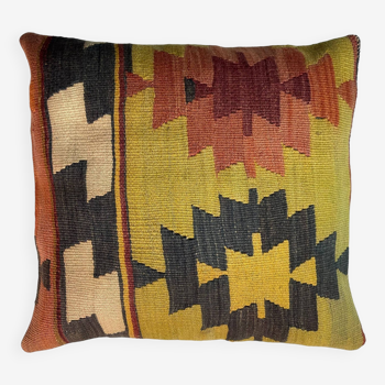 Housse de coussin kilim turque vintage, 55 x 55 cm