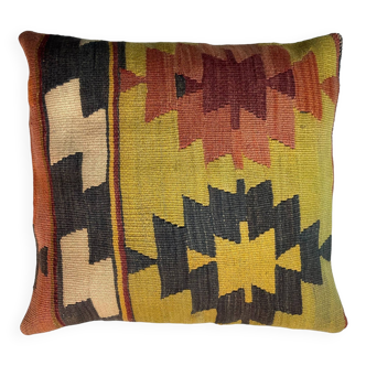 Housse de coussin kilim turque vintage, 55 x 55 cm