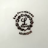 Lot of 6 dessert plates Porcelaines Lourioux