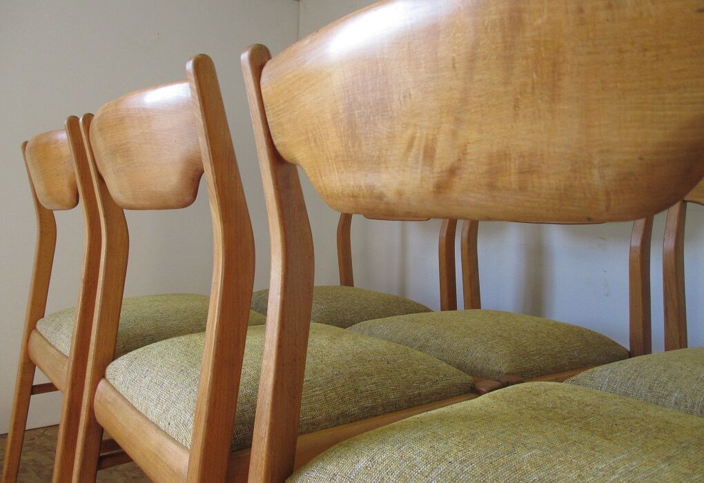 6 Scandinavian chairs 60s in beech Farstrup