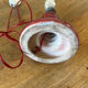 Burgundy ceramic lamp base