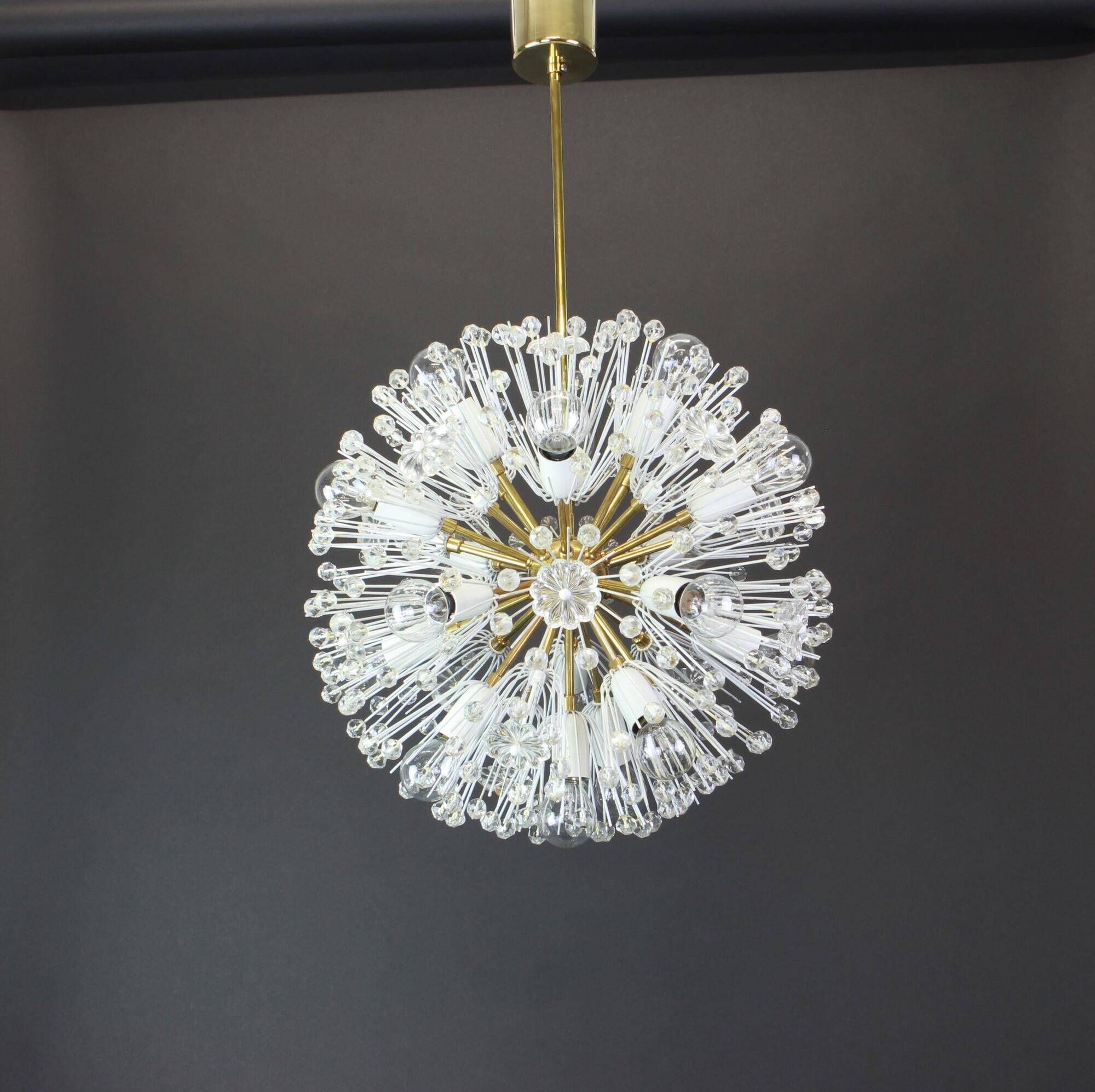 Brass star chandelier by Emil Stejnar, Austria, 1960s.
