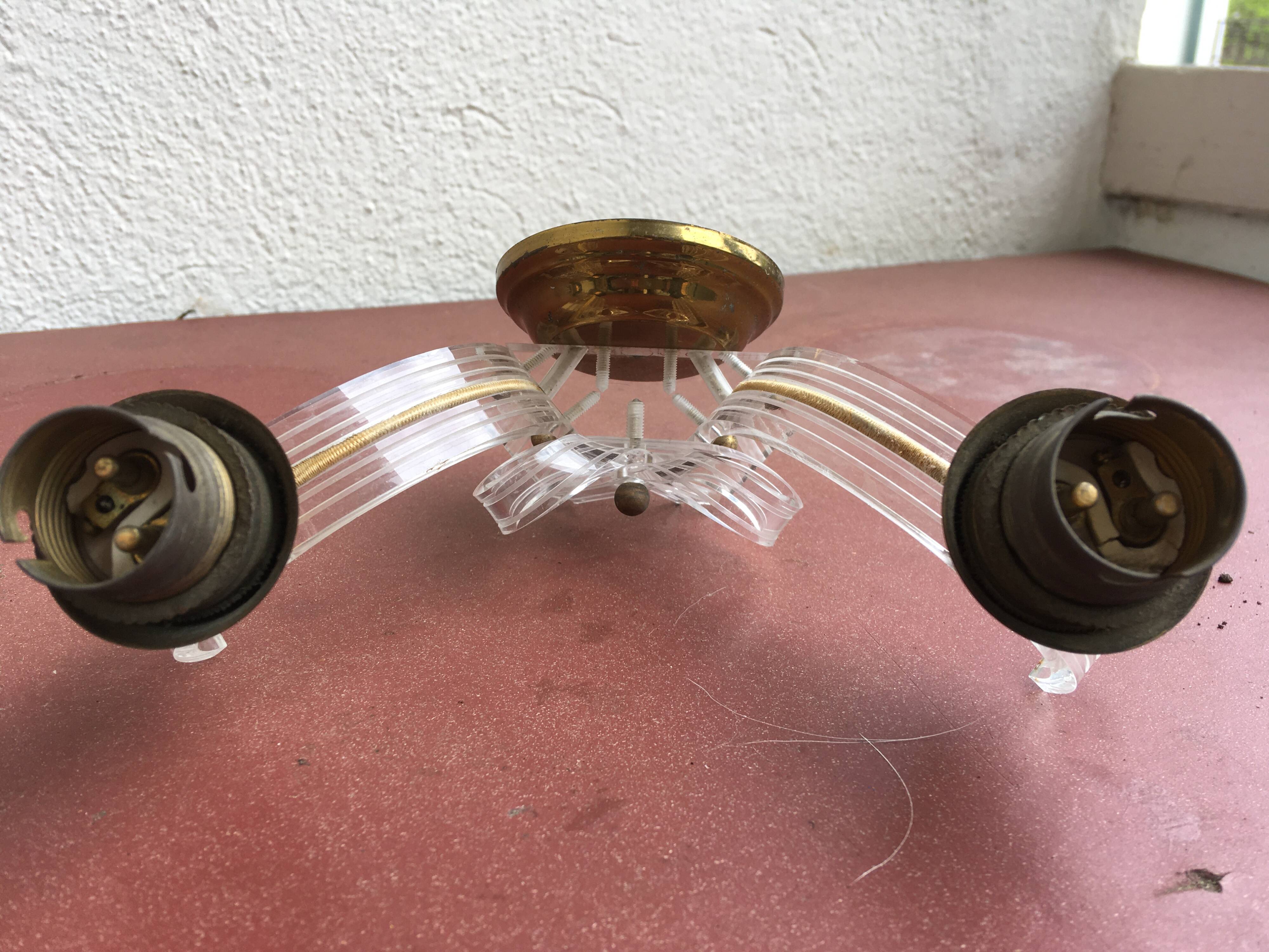 Pair of wall lights, 1950s