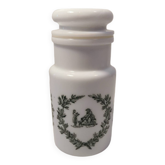 Antique Opaline Apothecary Pot Bottle Made in Italy