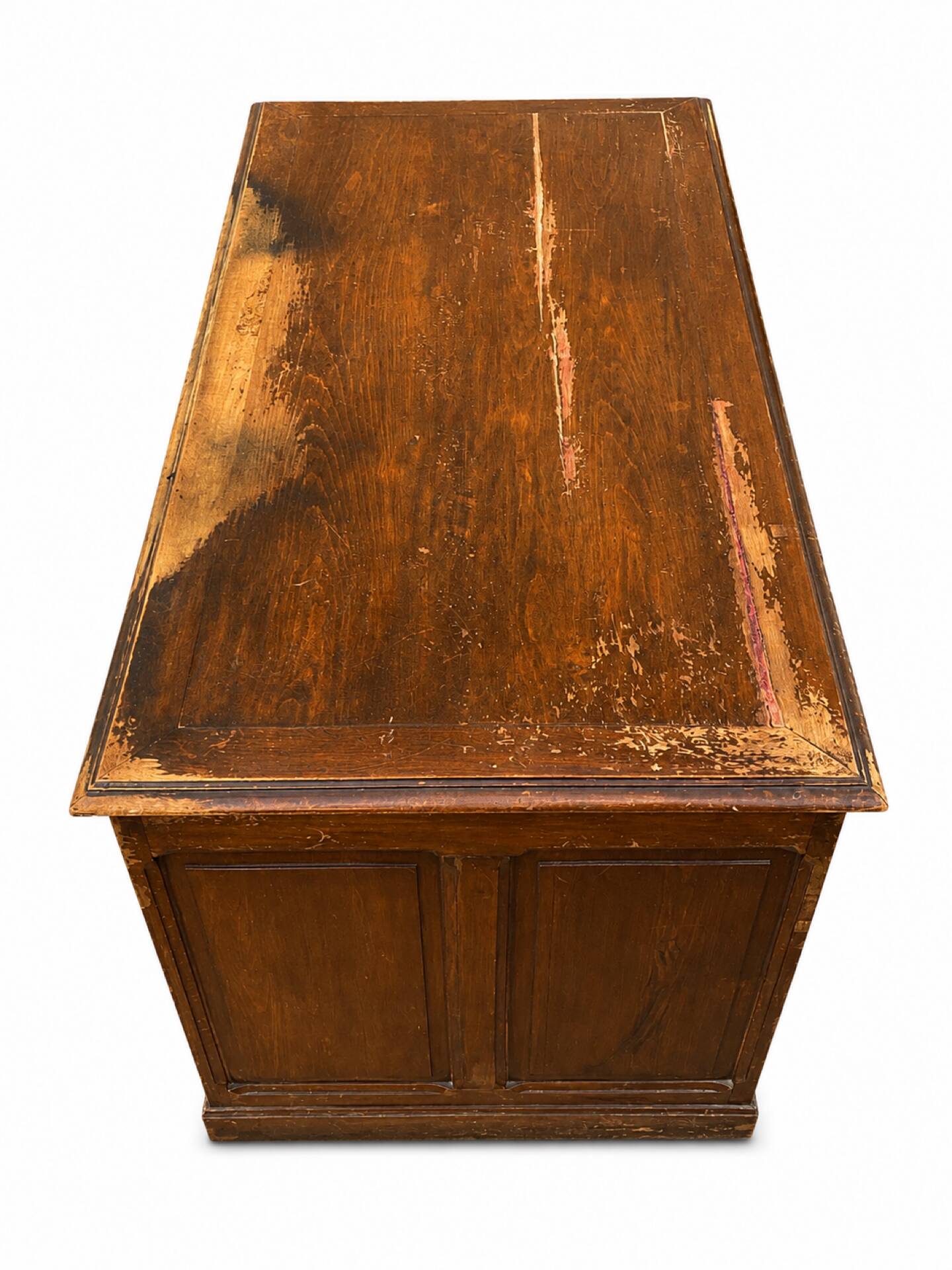 Pedestal desk in oak with a drawer unit