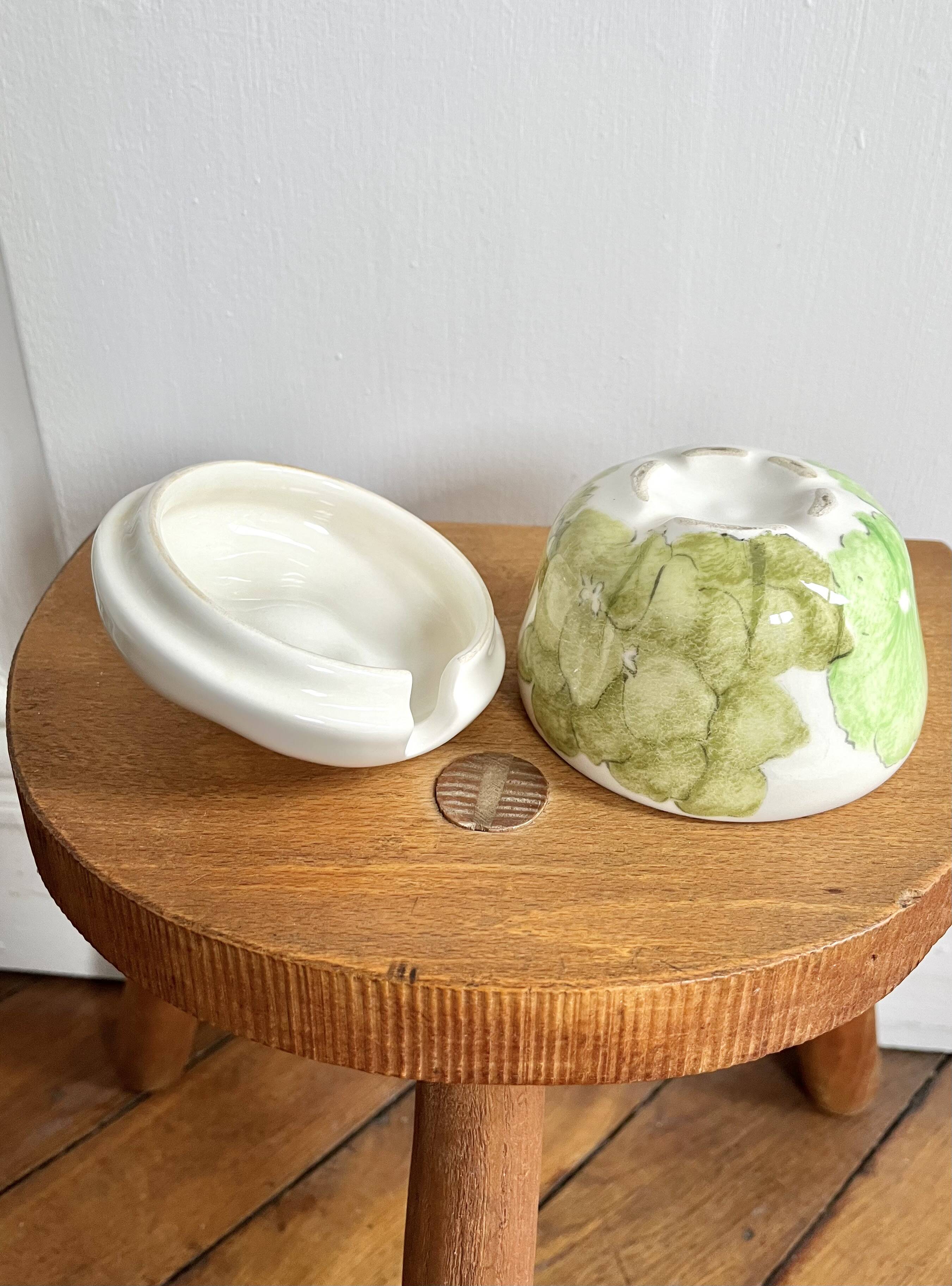 Sucrier confiturier forme pomme vintage