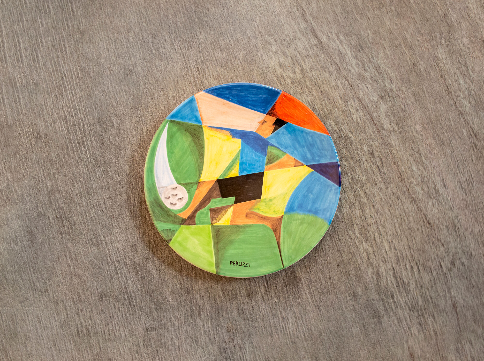 Decorative plate italia '90 connoisseur series by osvaldo peruzzi for consorzio ceramisti faenza it