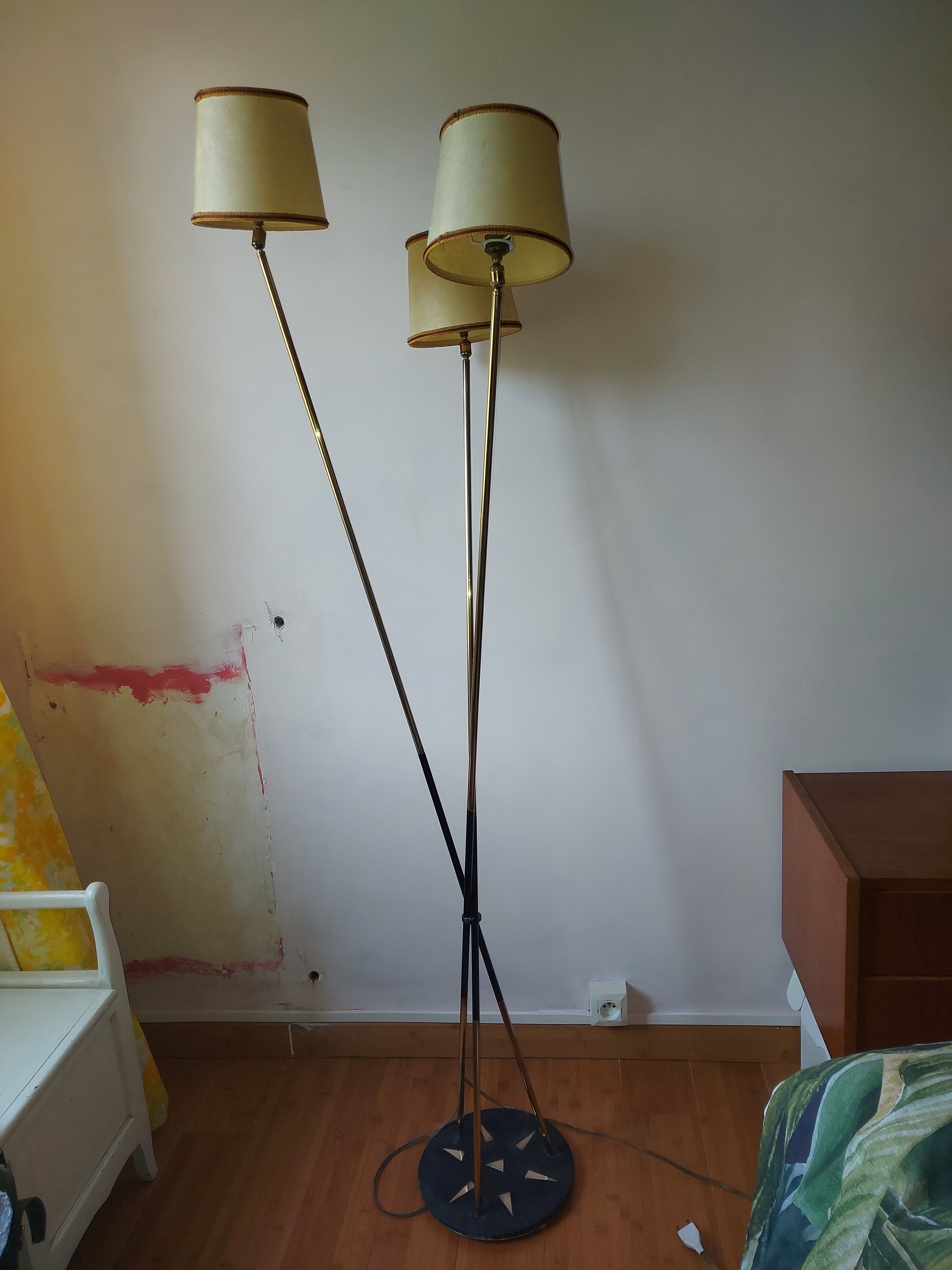 Arlus 3-Light Brass Designer Floor Lamp