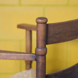Dutch chair in wood and wicker