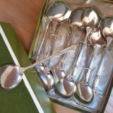 Cuillères à glace en métal argenté poinçonnées