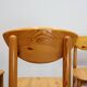 Set van 4 vintage eetkamerstoelen grenen