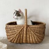 Vintage woven wicker basket