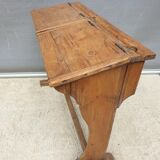 Double school wood desk from 1880 for decoration