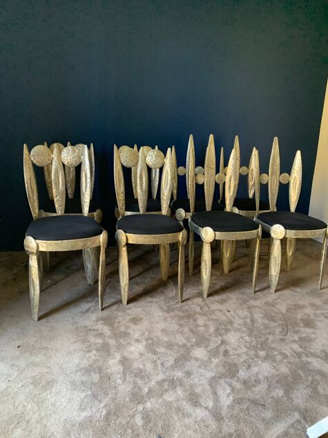 suite of eight chairs