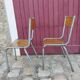 Paire de de chaises d'école années 60 style Mullca