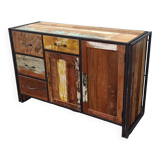 Buffet en bois coloré