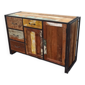 Buffet en bois coloré