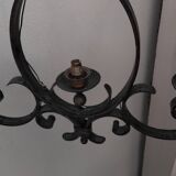 Vintage gothic medieval wrought iron chandelier